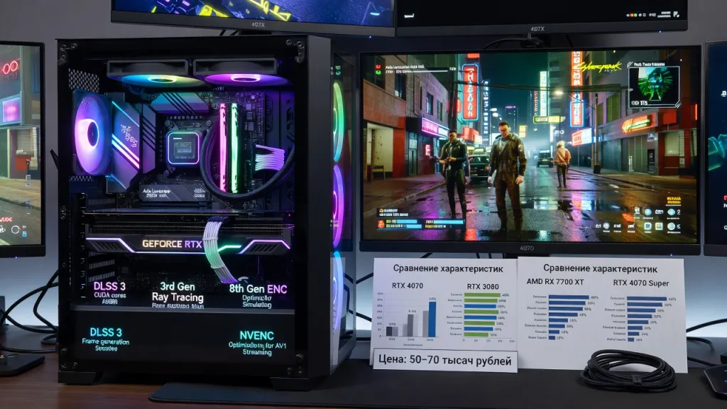GeForce RTX 4070: характеристики, сравнение и актуальные цены при выборе видеокарты