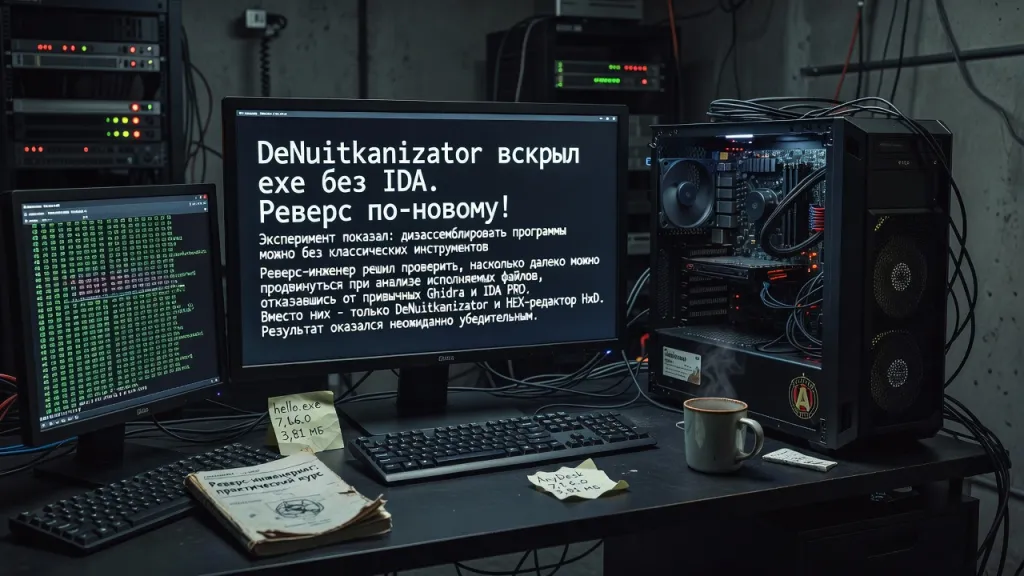 DeNuitkanizator вскрыл exe без IDA. Реверс по-новому!
