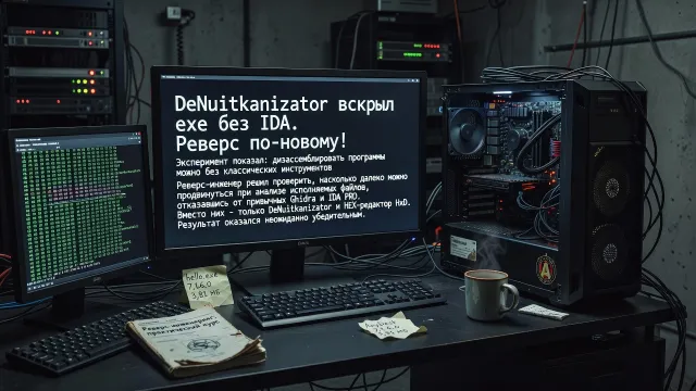 DeNuitkanizator вскрыл exe без IDA. Реверс по-новому!